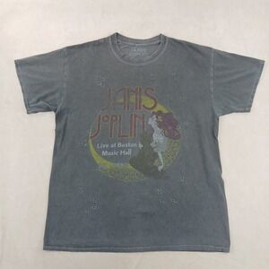 Janis Joplin Small Mens T Shirt‎ 21x27 Oversized Boston Music Hall 1969 Holes